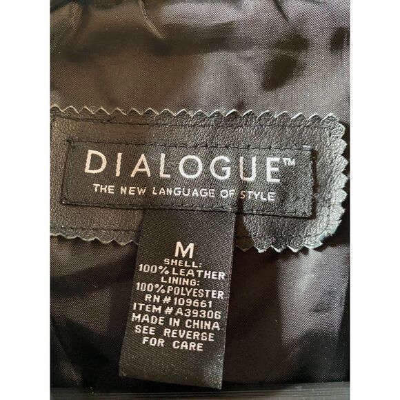 Vintage Dialogue QVC Style Diamond Stitch Black Leather Jacket Women’s M - Picture 15 of 15